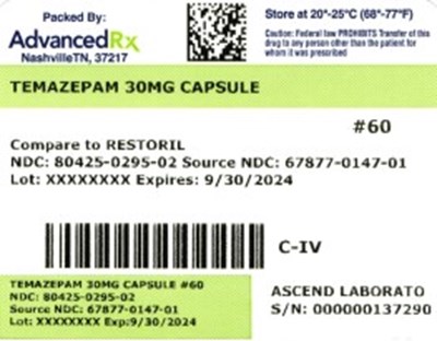 Temazepam 30mg 80425-0295-02.jpg label 2 - Temazepam 30mg 80425 0295 02